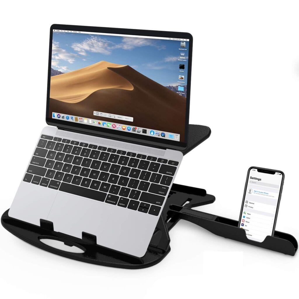 Top 5 Budget Laptop Stands Under ₹500 on Amazon India (2025 Edition) 2 STRIFF Adjustable Laptop Stands Patented Riser Ventilated Portable Foldable
