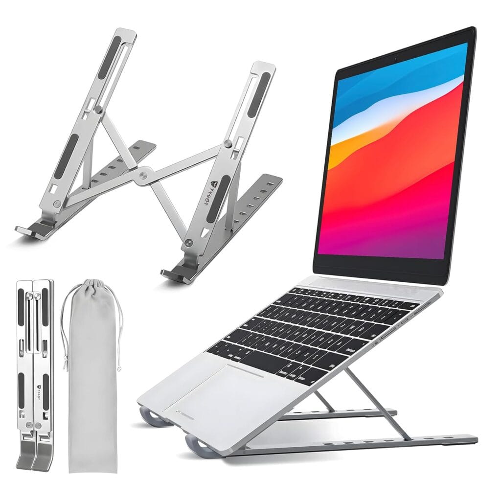 Top 5 Budget Laptop Stands Under ₹500 on Amazon India (2025 Edition) 4 Tygot 6 Angles Adjustable Aluminum Ergonomic Foldable Portable Tabletop