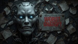 Lucid Realism A robotic head with a defeated expression metall 0